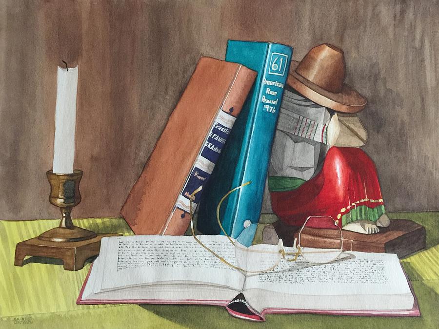 Reading Siesta Time Painting by Celeste Drewien