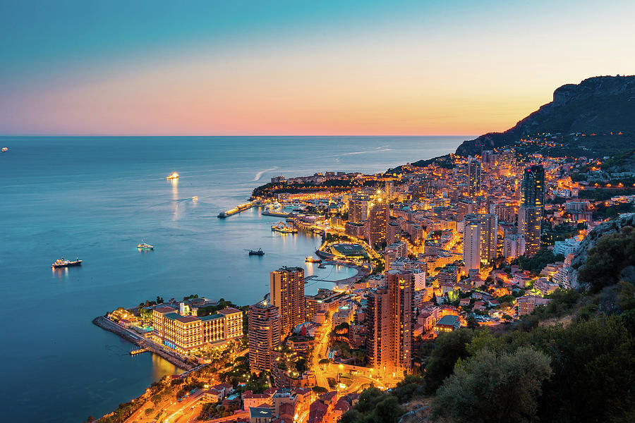 Desktop Wallpapers Monte Carlo Monaco Sunrises and sunsets Coast Cities ...
