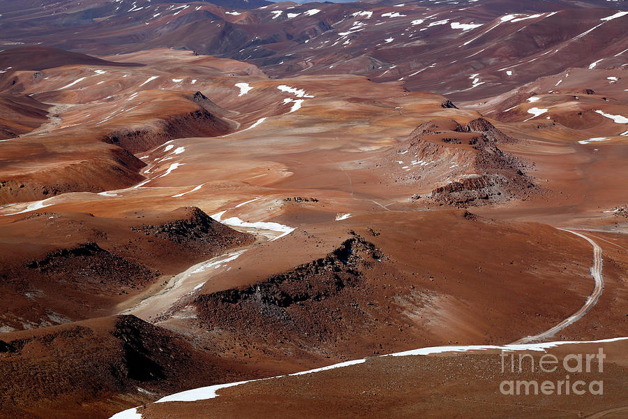 Desolate textures in the Puna de Atacama desert Chile Photograph by James Brunker