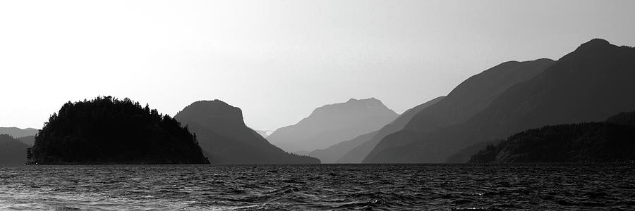 Desolation sound black and white canada Photograph by Sonny Ryse