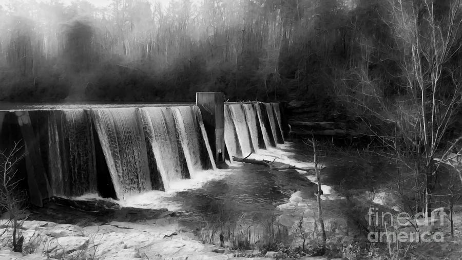 DeSoto Falls BW Level One Photograph by Rachel Hannah