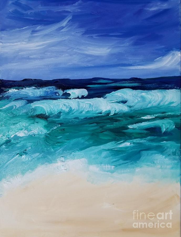 Destin Waves in Oil Painting by Expressions By Stephanie