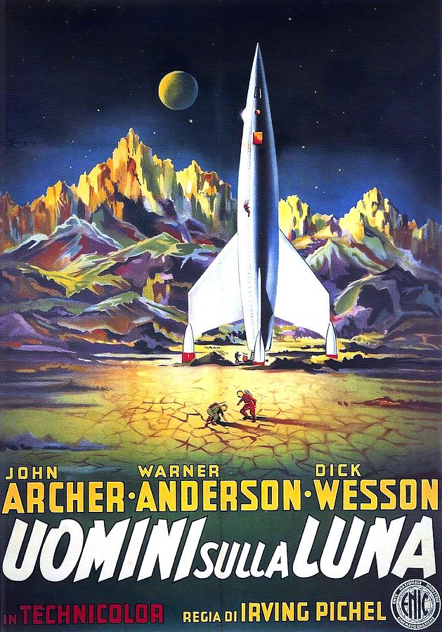 Space Mixed Media - Destination Moon, 1950 by Movie World Posters