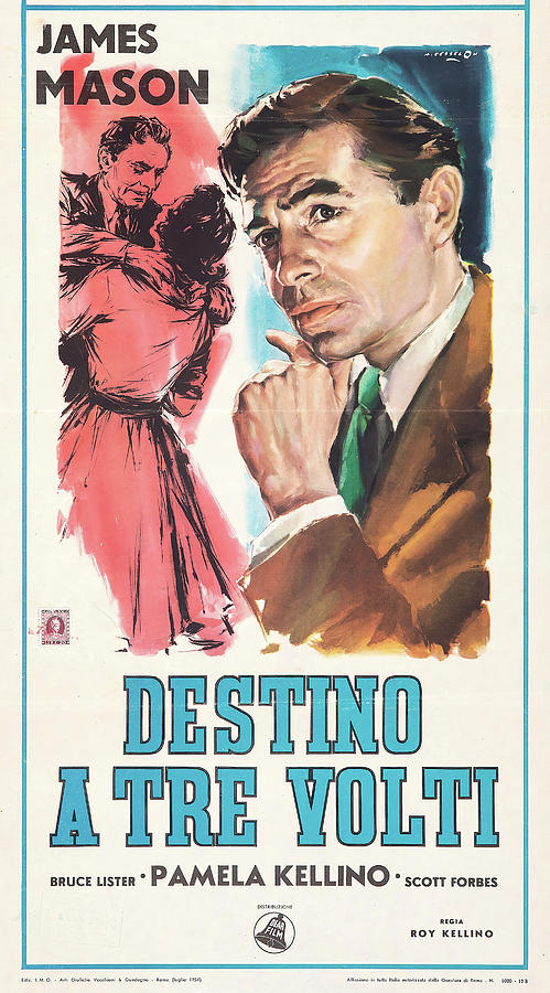 Destino a Tre Volti, 1953 - art by Angelo Cesselon Mixed Media by Movie World Posters