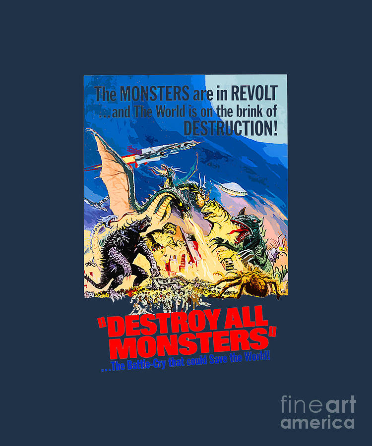 Destroy All Monsters Tapestry Textile by Daniel Muller Pixels