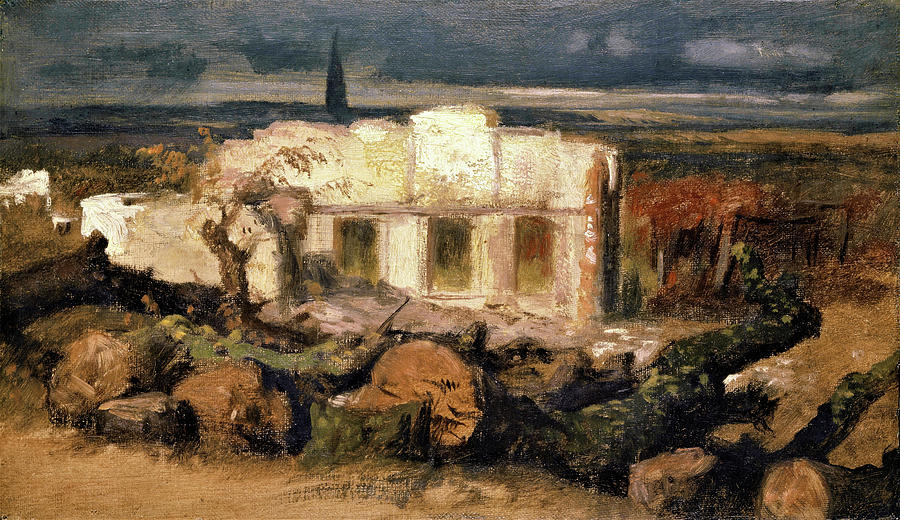 Arnold Bocklin Painting - Destroyed House near Kehl - Digital Remastered Edition by Arnold Bocklin