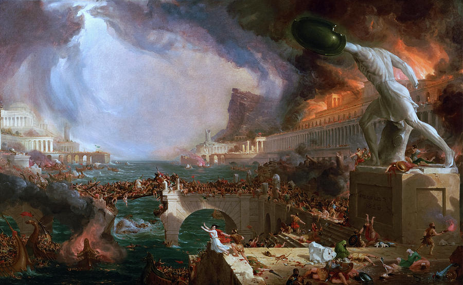 Destruction from The Course of Empire by Thomas Cole by Rolando Burbon