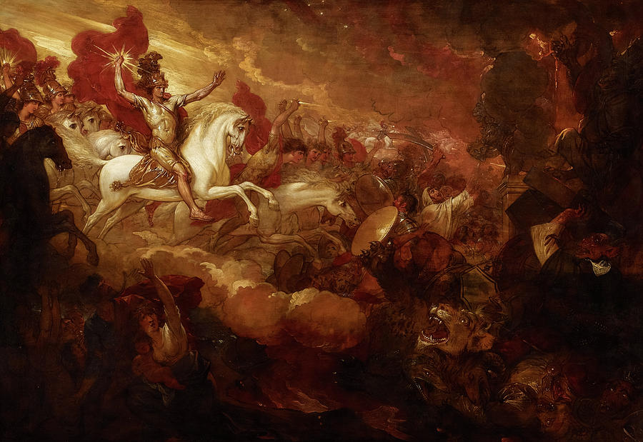 Benjamin West Painting - Destruction of the Beast and the False Prophet, 1804 by Benjamin West