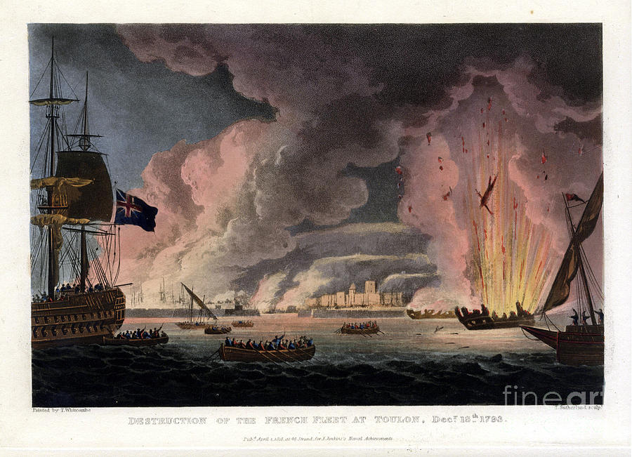 Destruction of the French Fleet z1 Painting by Historic illustrations