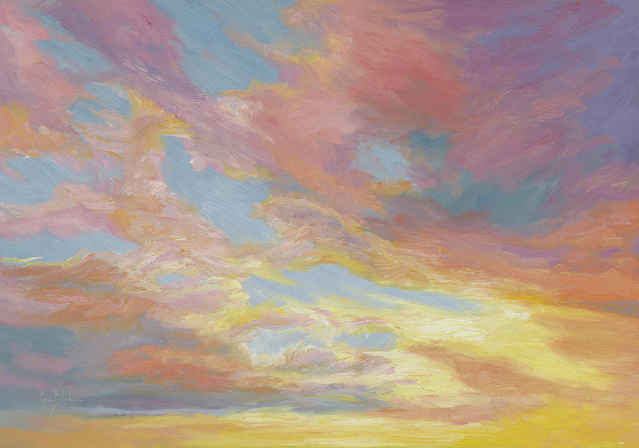Sunset Painting - Detail - La Mer by Lucie Bilodeau