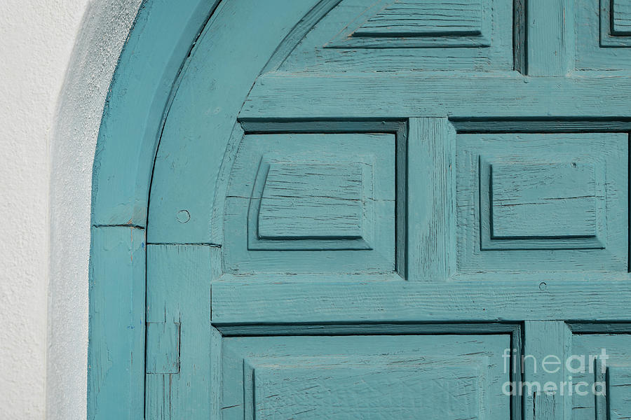 Detail of a blue door on the Mediterranean coast Photograph by Adriana Mueller