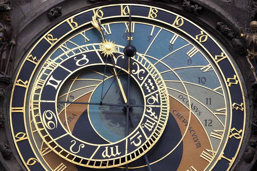 Detail of Astronomical Clock Prague Town Hall Photograph by Future Light
