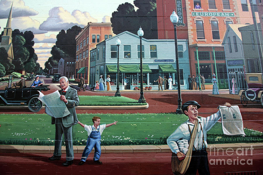 Detail of Bucyrus Great American Crossroad Mural by Eric Grohe  1825 Photograph by Jack Schultz