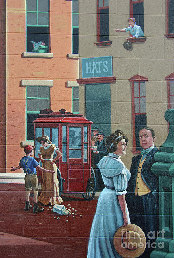 Detail of Bucyrus Great American Crossroad Mural by Eric Grohe  1835 Photograph by Jack Schultz
