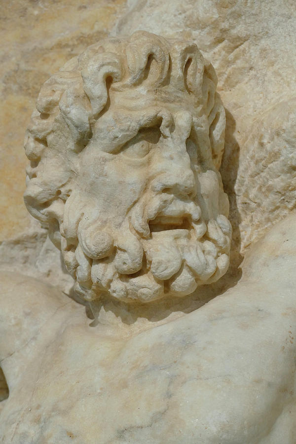 Detail of head of  Prometheus  Photograph by Steve Estvanik