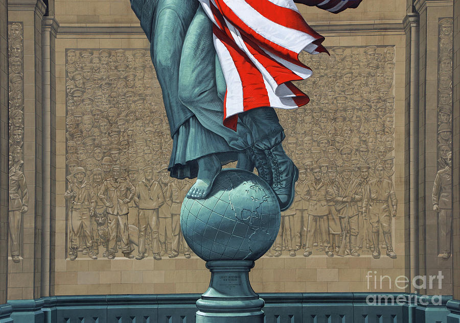Detail of Liberty Remembers Mural by Eric Grohe in Bucyrus Ohio1850 Photograph by Jack Schultz