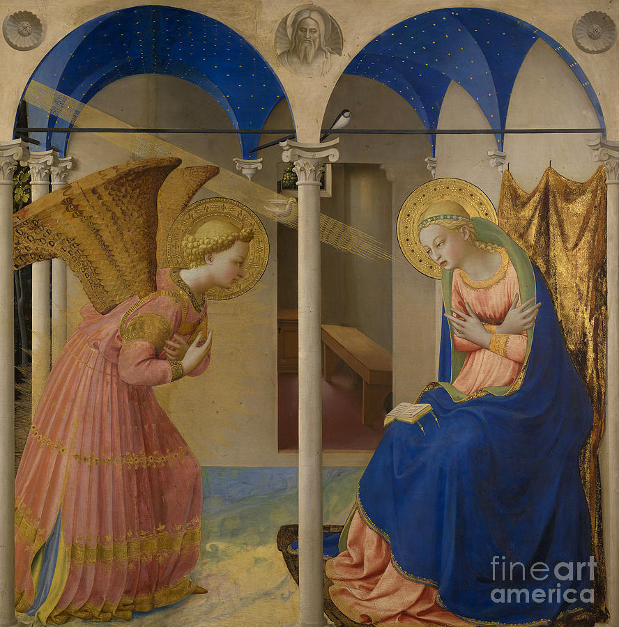 Fra Angelico Painting - Detail of The Annunciation, Fra Angelico by Fra Angelico