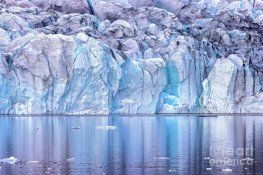 Detail of the front surface of the Fjalljokull glacier reflected Photograph by Jane Rix