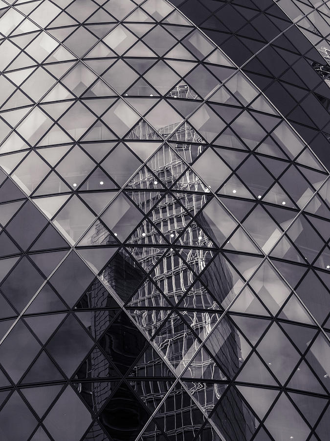 Detail of the Gherkin, London Photograph by Millward Shoults - Pixels