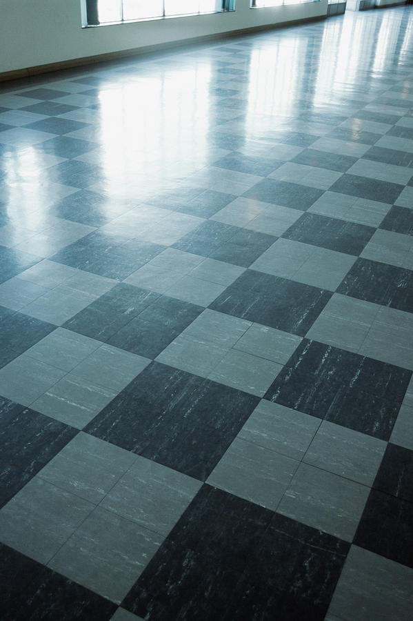 Detail view of a polished checkered floor Photograph by Corbis/VCG