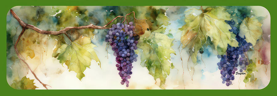 Detail Wine Art Vineyards And Tasting Rooms 4 Green Digital Art