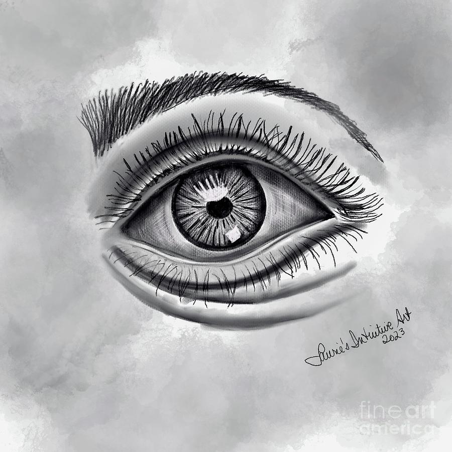 Detailed Eye Challenge Image 1 Drawing by Lauries Intuitive