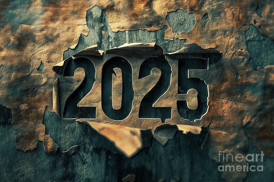 Detailed view of 2025 new year Photograph by Joaquin Corbalan