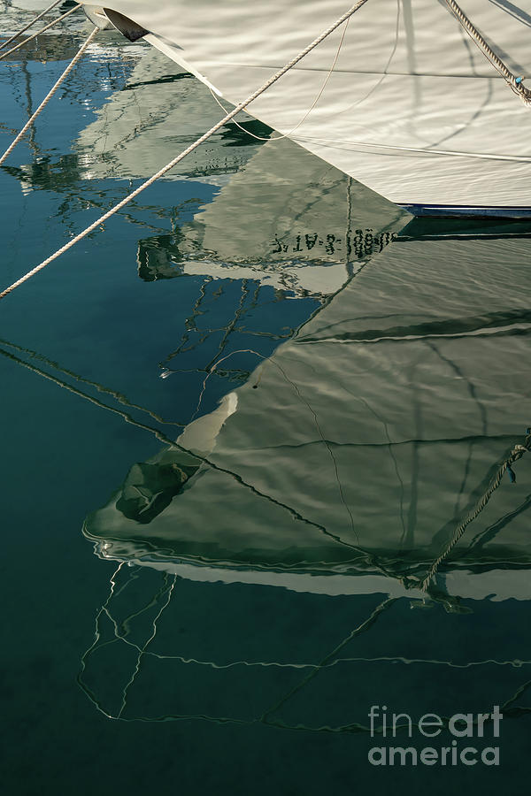 Details of boats and their reflection in the seawater Photograph by Adriana Mueller