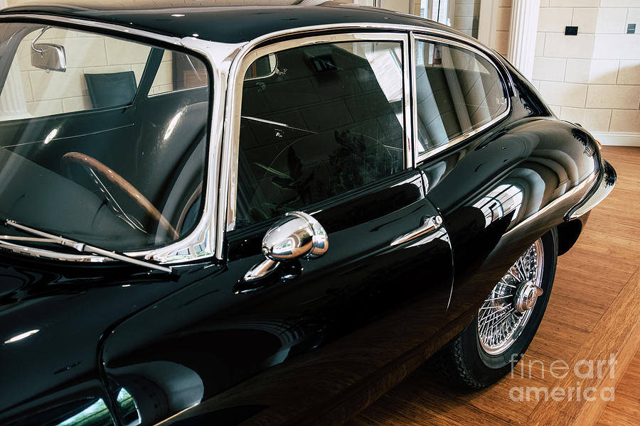 details of the vintage car old timer named Jaguar E-Type Photograph by Luca Lorenzelli