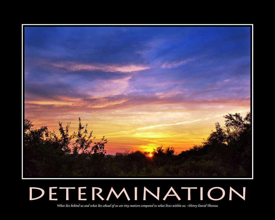 Determination Inspirational Motivational Poster Art Photograph by Christina Rollo