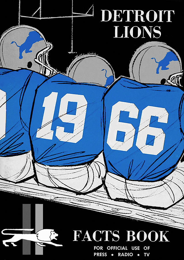 Detroit Lions 1966 Facts Book Painting by Big 88 Artworks - Pixels