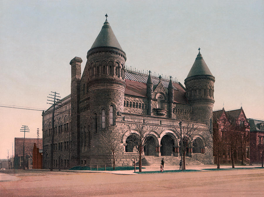 Detroit Museum of Art - Circa 1900 Photochrom Photograph by War Is Hell Store