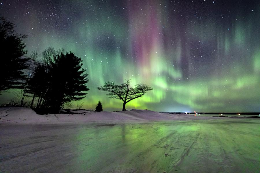 Detroit Point Aurora Borealus Photograph by Ron Wiltse Fine Art America