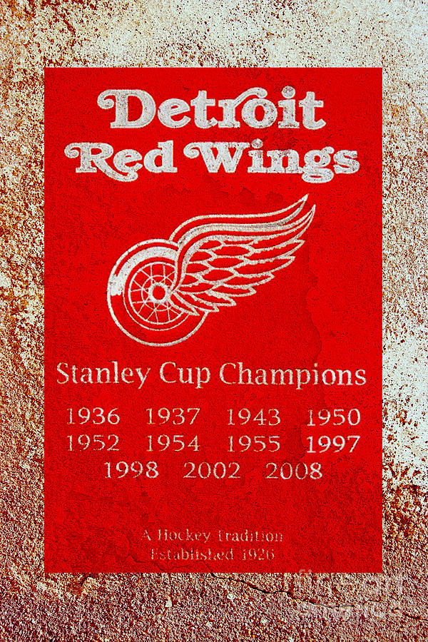 Detroit Redwings Banner Digital Art by Steven Parker