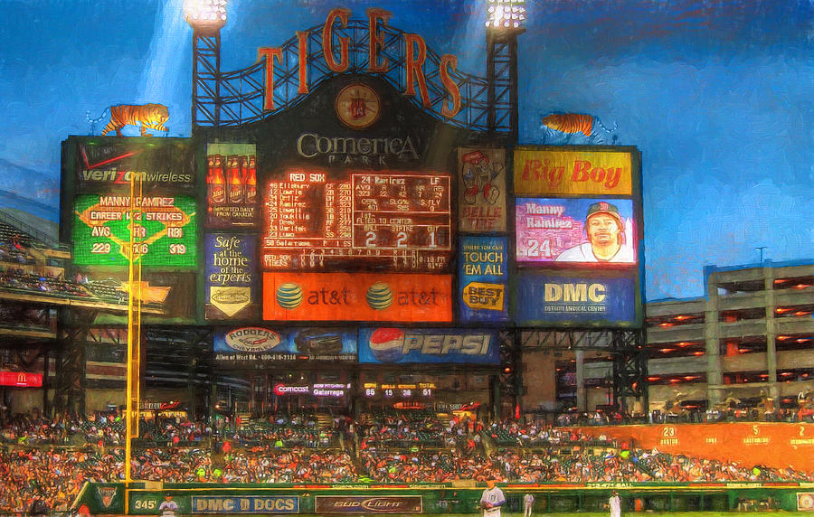 Detroit Tigers Scoreboard 2021 by John Farr