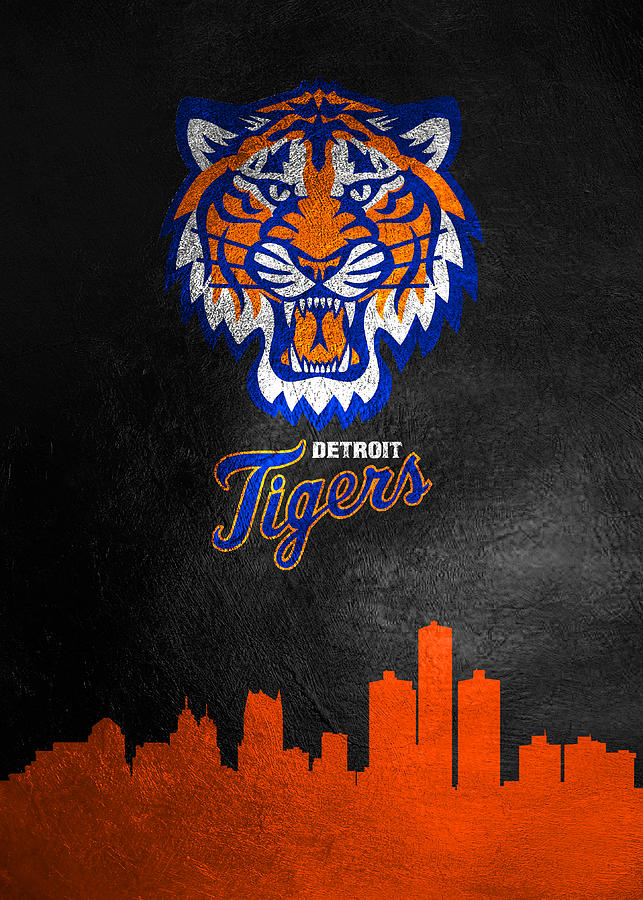 Detroit Tigers Skyline Digital Art by AB Concepts