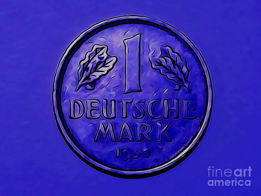 Deutsche Mark Reflections Series Art Mixed Media