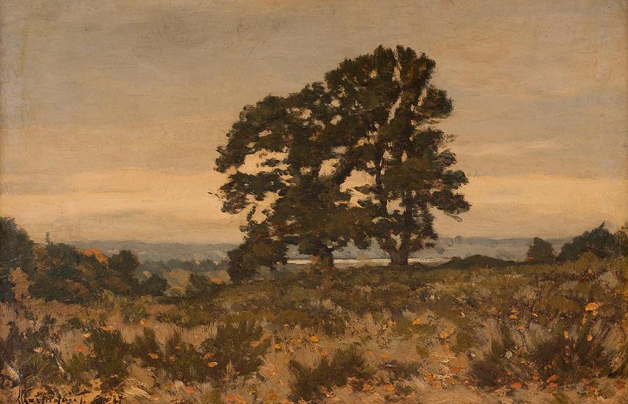 Deux arbres en lisiere de foret th Century Painting by HenriJoseph ...