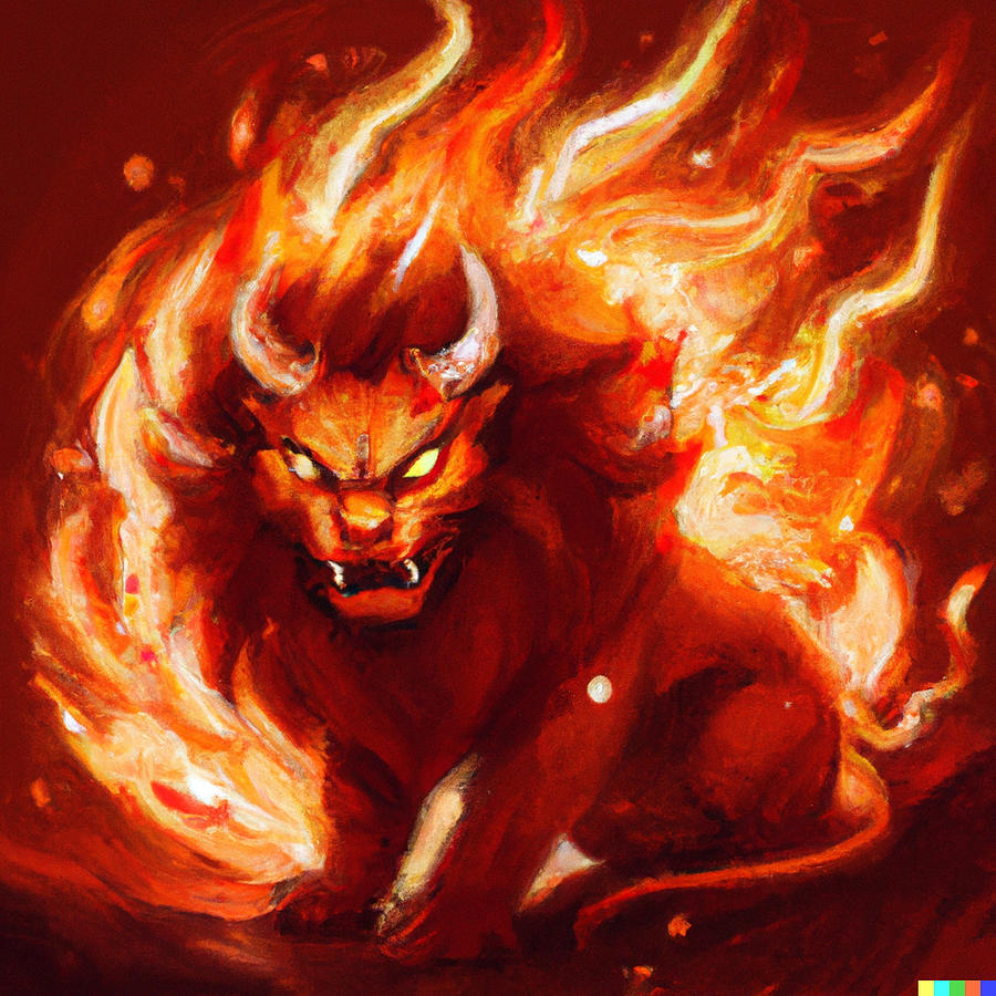 Devil Lion In Hell Digital Art by Doron Uzan - Fine Art America