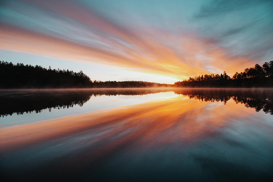 Devil Show On A Finnish Lake Photograph