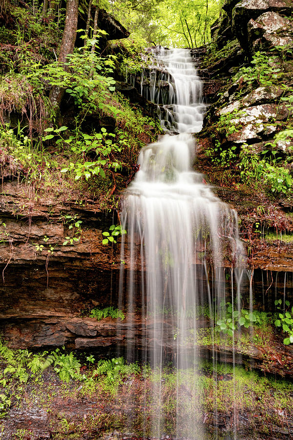 Twin Falls Photograph - Devils Den State Park Waterfall - Northwest Arkansas by Gregory Ballos