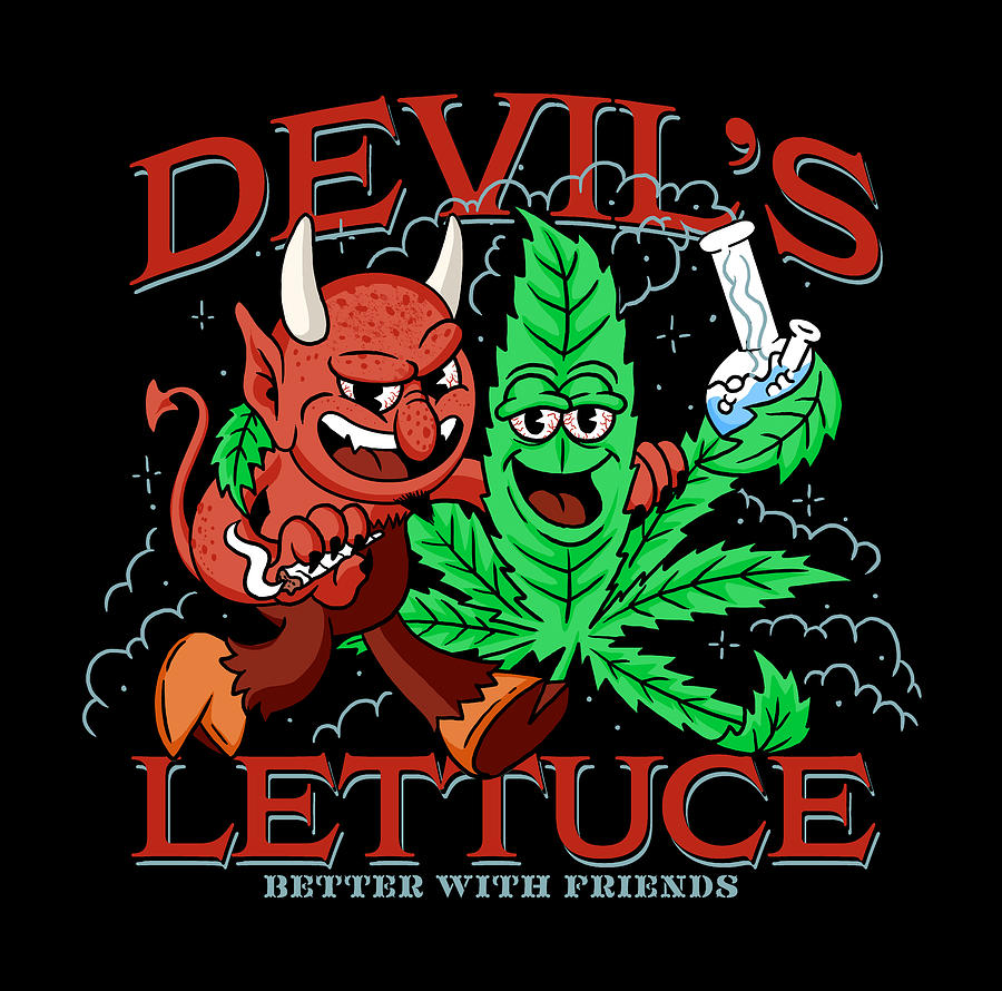 Pot Digital Art - Devils Lettuce Better with Friends by Glen Evans