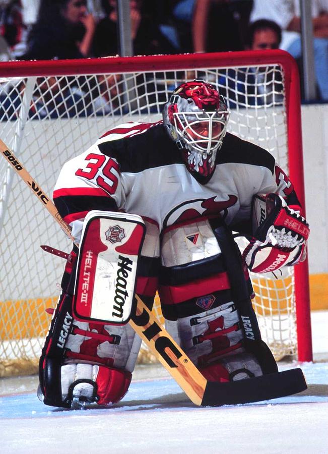 Devils new goaltender, Jeff Reese... Photograph by S Levy