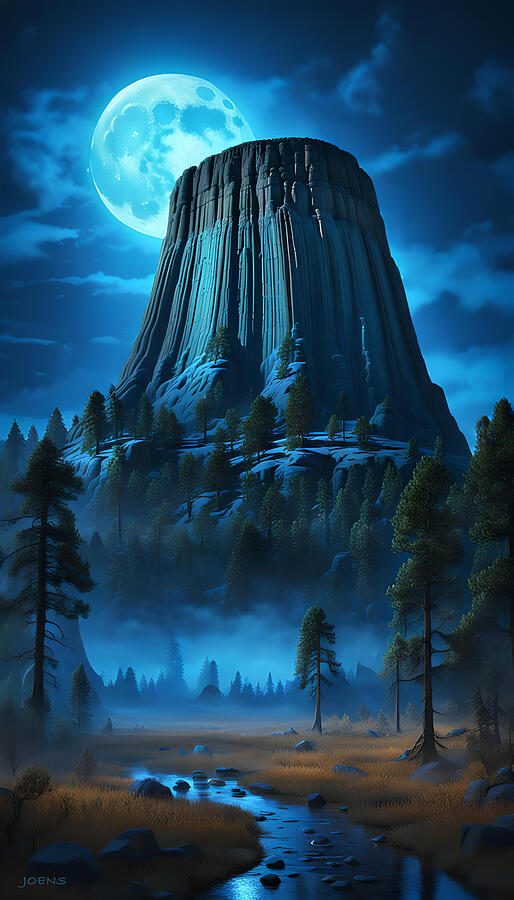 Devils Tower Digital Art by Greg Joens