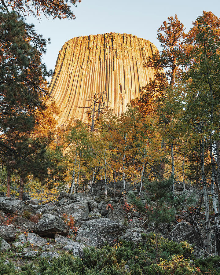 Devils Tower Illuminated Photograph by Bella B Photography - Fine Art ...