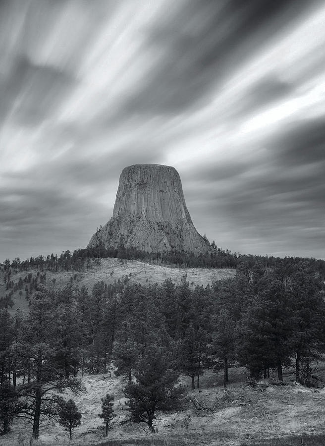 Devils Tower Landscape Long Exposure Photograph by Dan Sproul