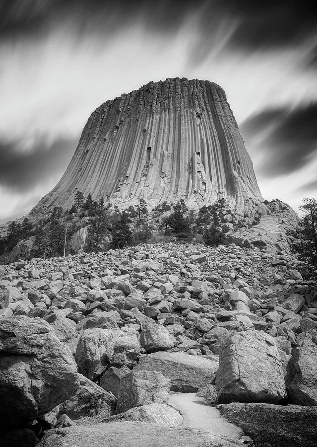 Devils Tower National Monument Photograph - Devils Tower Long Exposure by Dan Sproul