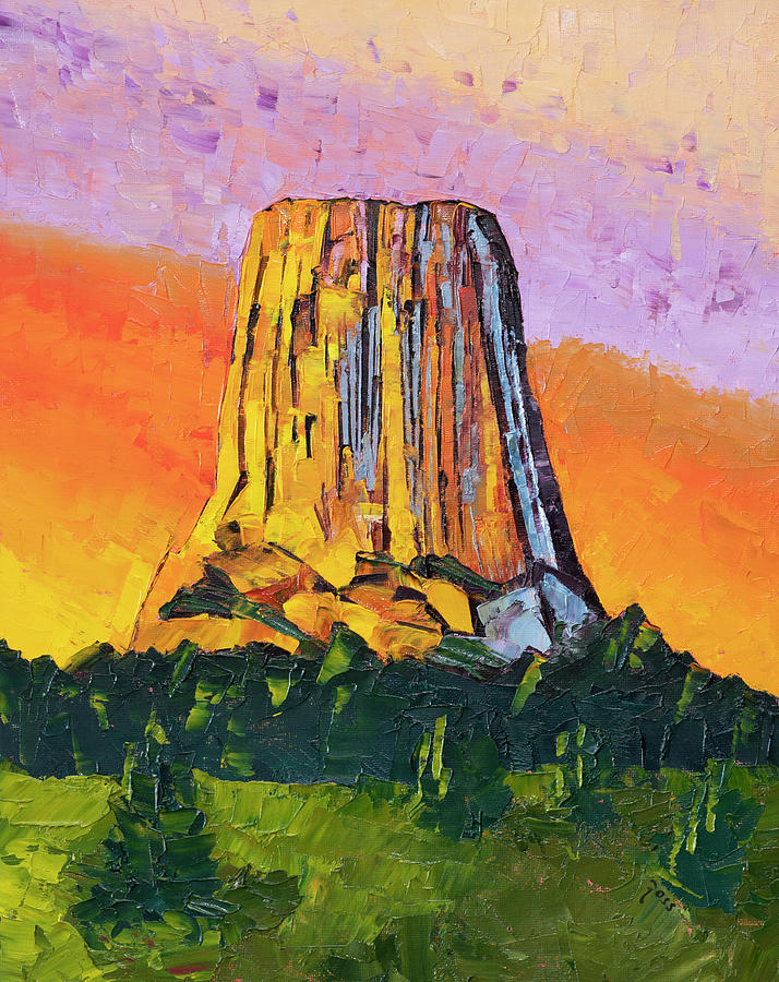 Devils Tower Painting by Mark Ross