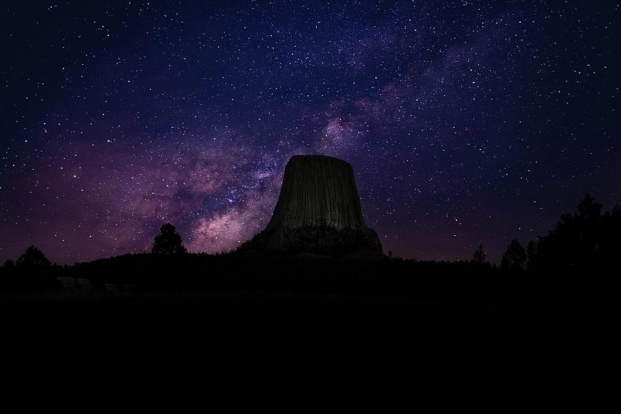 Devils Tower Milky Way Photograph by Dan Sproul