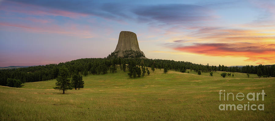Devils Tower Sunrise Panorama  Photograph by Michael Ver Sprill